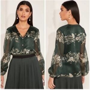 Ted Baker Green Floral Blouse